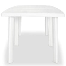 SKM Tavolo da Giardino Bianco 210x96x72 cm in Plastica