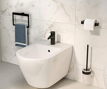 Gedy Pirenei - Portasciugamani ad Anello in Ottone, Nero, 23 x 5 x 15 cm