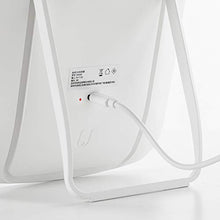 Dewanxin - Specchio cosmetico a LED, con Luce, Schermo Touch, USB Ricaricabile, Angolo Regolabile, per Bagno e toeletta, Bianco