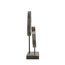 Beliani Figura Decorativa in Legno Grigio Forma Astratta Moderna 50 x 61 cm SEIBAL