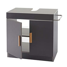 Mendler Arredo Bagno Mobile sottolavabo HWC-D55 Legno di eucalipto 37x60x67cm Navy
