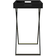 ASPECT Vassoio Pieghevole per maggiordomo Hopkins (Ottone Nero/Opaco), Legno, 54 x 38 x 72 cm