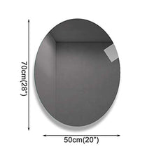 Specchio da Parete Ovale Senza Cornice Specchio Grande da Parete in Vetro HD per Bagno Vanity Bedroom Home Decor 1 & Rsquo; & Rsquo; Stile Moderno Smussato con Bordo Lucido
