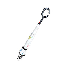 LENNEL Dragees con strisce riflettenti di sicurezza notturna doppio strato antivento design invertire pieghevole ombrello a forma di C maniglia