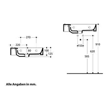 Chris Bergen Jil - Lavabo di design per gli ospiti, larghezza: 45 cm
