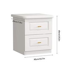 FEANG Comodino Mini Semplice Moderno Ultra-Stretto da 20 cm Largo Piccolo Piccolo per Camera da Letto Comodino Cabinet di stoccaggio (Bianco)