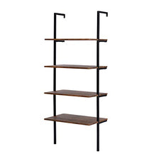 Mensola a 4 animali, da parete, in metallo, stile vintage, industriale, nero, 153 x 60 x 35 cm