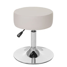 Mendler Sgabello Regolabile HWC-C22 Ecopelle Ø 35cm Avorio
