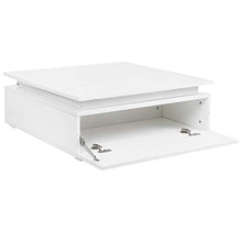 DFGH Tavolo da Comodino, Moderno Tavolino da Comodino A LED RGB LED High-Gloss Tavolino da caffè Rettangolare con Cassetti