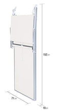 VERDELOOK Rimini, Lettino da Mare con Parasole, 186x61x38 cm, Bianco