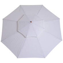 Outsunny Ombrellone da Giardino Spiaggia Parasole Doppio Tetto in Legno Φ2.65*H2.64m Crema
