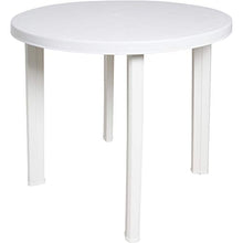 Dmora Tavolo Rotondo da Esterno, Made in Italy, 90x90x72 cm, Color Bianco