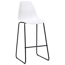 UnfadeMemory Set da Bar Set di mobili per Cucina, Mobili da Bar Tavolo 5 pz in Plastica Bianco