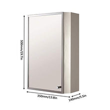 ZTGL Armadietto a Specchio da Appendere per Bagno, Mobiletto a Parete a Una Porta con Ripiani a 2 Strati, Armadietto dei Medicinali in Acciaio Inossidabile