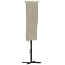 Outsunny Copertura per Ombrellone Impermeabile, Copri Ombrellone da Giardino Antistrappo, Cachi Φ57x160cm