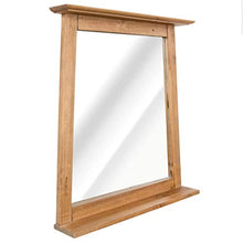 GOTOTOP Set Mobili per il Bagno in Legno Massello di Pino Riciclato,Mobile sottolavabo con un ampio vano e specchio,Stile vintage,Facile da assemblare