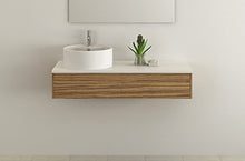 Jet-Line, Set di mobili da bagno con design Biel Zebra con lavandino in ceramica e sottolavabo con segnali push open