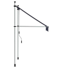 Tidyard Tenda da Sole Retrattile Manuale, Tenda da Balcone 100 cm a Strisce Blu e Bianche