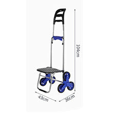 Carrello a Mano Carrello per Salire Le Scale Pieghevole Carrello Piccolo Carrello Portatile