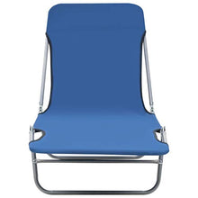 vidaXL 2X Lettini Prendisole Pieghevoli Blu Regolabili Piscina Sdraio Spiaggia