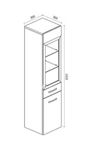Mobiletto Rio 131 cm altezza bianco lucido - Mobiletto, armadietto per il bagno
