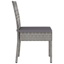 FAMIROSA Set da Pranzo da Giardino 7 pz in Polyrattan Grigio-5702