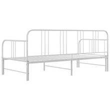 FAMIROSA Telaio Divano Letto Estraibile Bianco in Metallo 90x200 cm