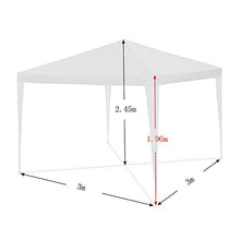 HG®, tendone per feste di matrimonio, da spiaggia, campeggio o giardino, 3 x 3 m, impermeabile