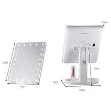 Specchio A 360 Gradi Rotante Trucco Specchio Regolabile 16/22 LED LED Touch Touch Touch Drop 16/26,5 cm Bianco