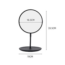 BCL Specchi da Parete per Bagno Specchio per Il Trucco Specchio Cosmetico da Tavolo Nordico da 7,8 Pollici, Specchio Bifacciale 1X E Specchio Ingranditore 5X Nero