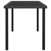 vidaXL Tavolo da Pranzo da Giardino Nero 140x70x73 cm in Polyrattan