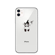 CrazyLemon Custodia per iPhone 11 Pro Max, custodia protettiva in silicone TPU trasparente con motivo Panda creativo - Panda di sollevamento pesi