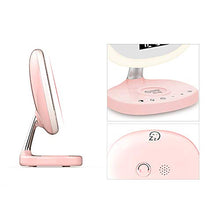 Specchio cosmetico a LED, Display Tempo e Temperatura, Ricarica Wireless, Touch Control, dimmer Continuo, Funzione Sveglia, Specchio cosmetico a LED