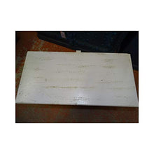 int. d'ailleurs - Comò Turchese e Bianco in Legno di Mango Decorato con Ottone - MP297