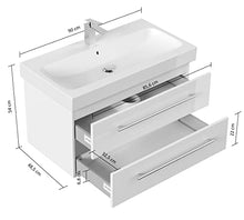 Mobile bagno con lavabo Geberit Icon 90cm rovere chiaro