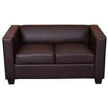 Serie Lille M65 divano sofa 2 posti 75x137x70cm ecopelle marrone - Arredi Casa