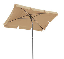 QUICK STAR - Ombrellone da Balcone, Rettangolare, Pieghevole, 2 x 1,25 m, Colore: Sabbia