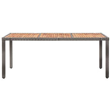 SKM Set da Pranzo da Giardino 9 pz con Cuscini in Polyrattan Grigio (94.8kg)