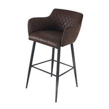 Damiware Rose - Sgabello da bar con rivestimento in velluto, 75 cm