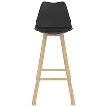 vidaXL Sgabelli da Bar 2 pz Neri in PP e Legno Massello di Faggio