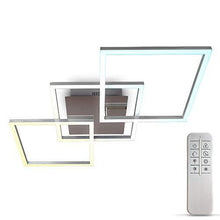 B.K.Licht Plafoniera LED dimmerabile, CCT luce calda, neutra, fredda, telecomando, LED integrati 32W, 2600Lm, quadrato orientabile, lampadario con timer e funzione luce notturna per camera - Arredi Casa