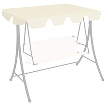 Oushome Baldacchino per Dondolo Giardino Crema 192x147 cm 270 g/m2