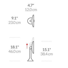 simplehuman, ST3002, 20 cm, specchio da muro con sensore ricaricabile, acciaio inox spazzolato