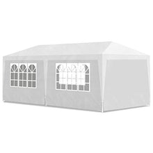 vidaXL Tenda per Feste 3x6 m Bianca in Acciaio e PE Tendone da Giardino Gazebo