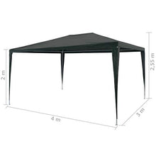 Festnight Tenda Gazebo Aperto da Giardino Esterno Impermeabile,Tendone da Giardino Esterno per Feste in PE Blu/Verde Impermeabile 3x4 m/3x9 m/3x12 m