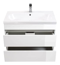 Mobile bagno Talis 80 bianco lucido, 2 cassetti senza maniglie
