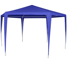 Tidyard Tendone Gazebo da Giardino con 6 Pareti Laterali Blu 2x2 m