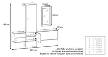 Domando Armadio Varese Set 1 in Bianco Opaco e Lucido Benzina