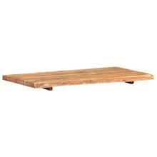 FAMIROSA Piano per Lavabo Bagno in Massello di Acacia 100x55x3,8 cm