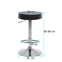 Set di 2 sgabelli da bar, altezza regolabile (60 – 80 cm) per sala da pranzo, bistrot, bar, colore: grigio